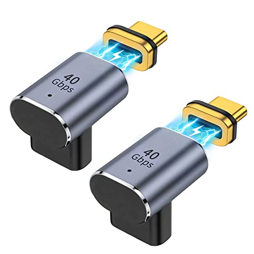 Image of Tobo Magnetic Adapter,Type-C Extender 40Gbps Data Transfer,PD100W Quick Charge,8K@60Hz,Compatible with Thunderbolt 4 /3,for Steam Deck,MacBook,Galaxy S21(TD-1104TC, Pack-of-2)