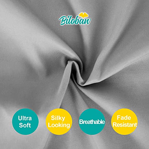 Image of Crib Skirt with Pompoms Grey, 14 inch Drop, Fits Standard Crib | 5-Sided Coverage, Pleated with Pompoms, Fade & Wrinkle Resistant, Machine Washable