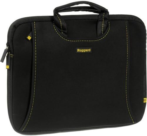 Ruggard 13" Ultra Thin Laptop Sleeve with Handles (Black/Yellow)