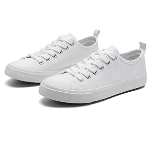 Canvas Shoes for Women Casual Low Top Sneakers Fashion Womens Tennis Shoes with Extra Laces