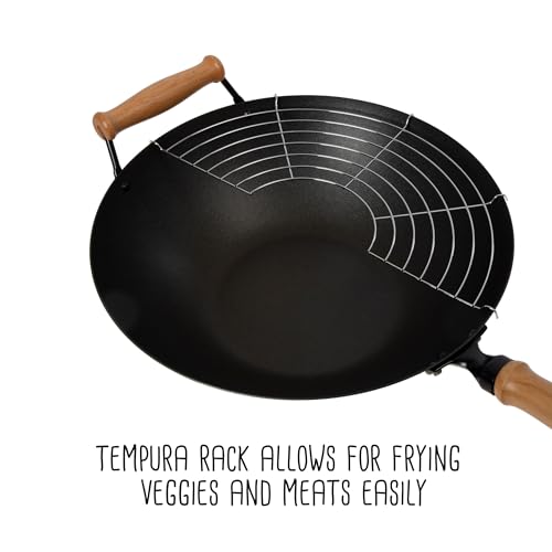 JOYCE CHEN Tempura Wok Rack for 14-inch Woks - Frying Rack for Tempura Cooking