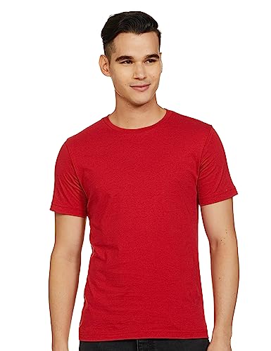 Image of Amazon Brand - Symbol Men's Solid Cotton T Shirt | Round Neck | Half Sleeve | Plain-Regular Fit (Available in Plus Sizes)