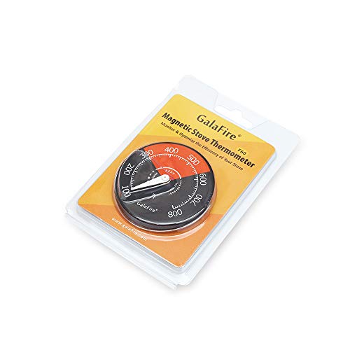 GALAFIRE 2PCS Stove Thermometer Magnetic Oven Thermometer Fireplace Accessories for Heat Powered Wood Stove Fan Avoid Overheating