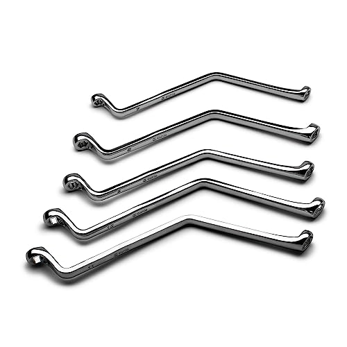 Capri Tools Brake Bleeder Wrench Set, Angled Double Box End, 7 to 11 mm, 5-Piece, Metric
