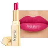 MAKI YIKA Moisture Hot Pink Lipstick for Women Hydrate Tinted Lip Balm for Mother's Day Dry Cracked Lips Sheer Lipstick Lip Tinted Glossy Finish,MA056 Girl's Pink