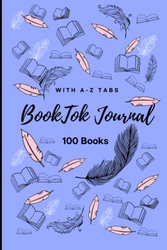 BookTok Journal with A-Z Tabs: 100 Book Reading Log, 168 Pages, 6