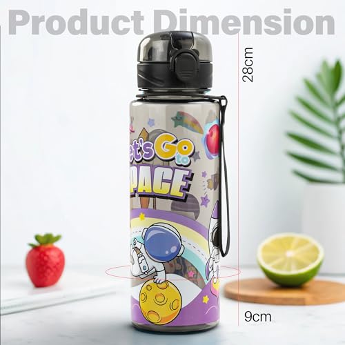 Image of BAYBEE Space 700ml Sipper Bottle for Kids, Anti-Spill Sippy Water Bottle- BPA Free |Sippy Cup, Baby Bottle Sippers | Sipper Water Bottle for Kids Infants & Toddlers 6 Months to 9 Years (Black)