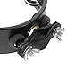 Toyvian Clip-on Mounted Tambourine Hand Bell 6-inch Black Wooden Cymbal Accessory for Drum Set, Replaceable Tambourine Instrument Suitable for Beginner Percussion and Drum Kit Expansion
