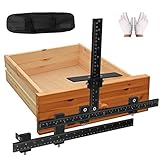 Rocomoco Cabinet Hardware Jig Tool with Extended Ruler, All Aluminum Alloy Cabinet Handle Pull Jig f