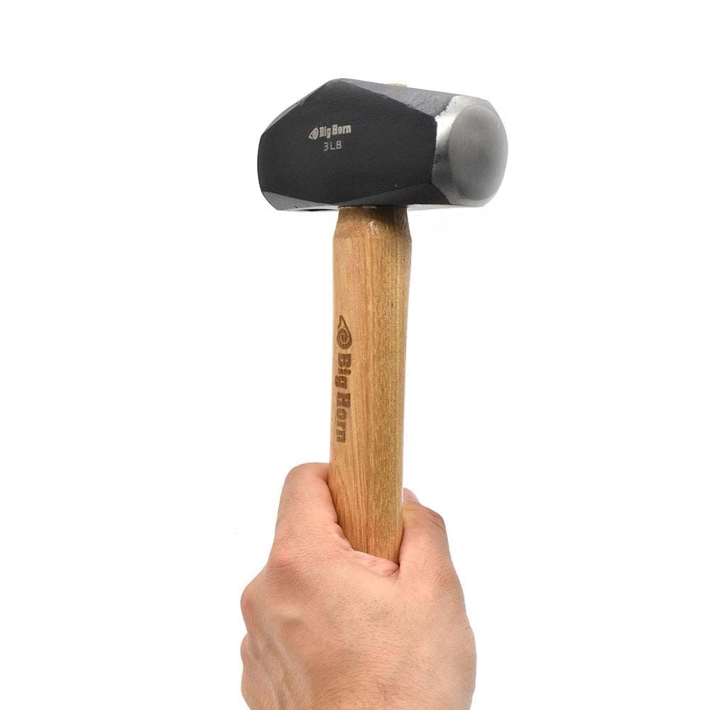 BIG HORN 3 lb Drilling Hammer - Forged Steel -5