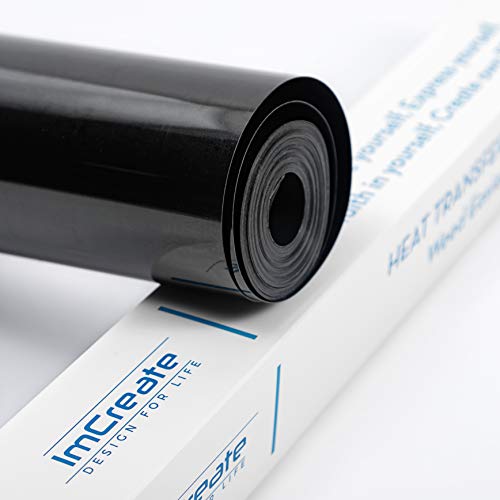 Heat Transfer Vinyl HTV: 10feet x 12inches, Easy to Weed HTV-Iron-on-Vinyl-Roll-Black