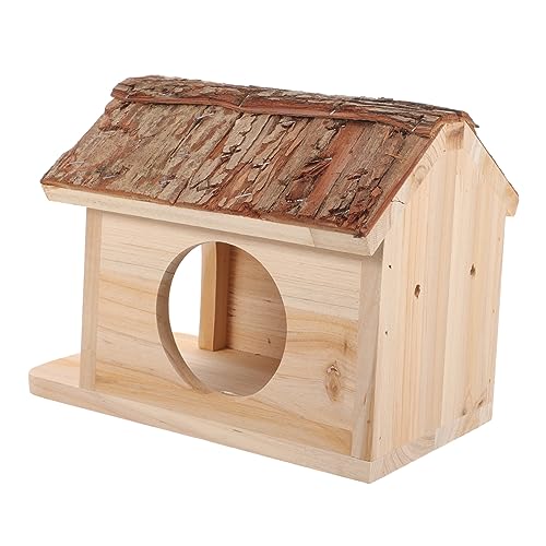 BESPORTBLE Nid de Cochon d'Inde en Rondins de Bois pour Hamster Cachette pour Petits Animaux Cabane pour Chinchilla Lisse Et