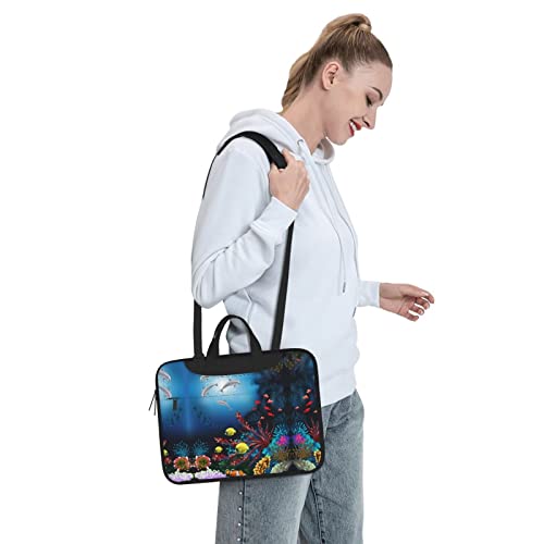 Bolso para portátil con estampado de delfines y coral miniatura 7