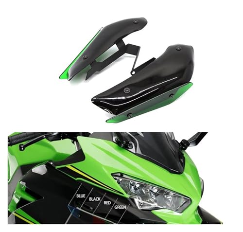 Aileron Ninja 400 look carbone rouge avec appui aérodynamique premium