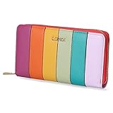 Altersklasse: Erwachsener L.CREDI Damen Tasche Geldbörse Portemonnaies Klara Geldbörse Logoschriftzug Synthetik gestreift portemonnaie