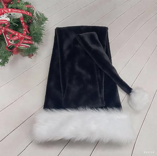 RUIXIA 59Inch Long Santa Claus Hat Plush Winter Warm Novelty Holiday Decor Hat for Xmas Halloween Festive Costume Supplies - Image 3