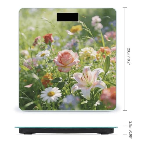 Báscula digital para baño Flowers Grass 400 lb miniatura 2