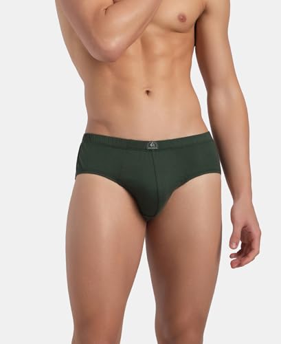 Image of Jockey 8035 Men Super Combed Cotton Solid Brief with Ultrasoft Concealed Waistband