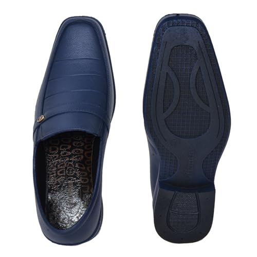Image of AJANTA Men's Slip-on PVC Formal Shoes | Water Proof & Rain Shoes| Anti Skid Outsole for Firm Grip | Lightweight & Comfortable Loafer for Office & Party