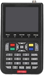 Satellite Signal Finder,DVB-S/DVB-S2/MPEG-2/MPEG4 Digital Satellite Signal Strength Meter Detector with 6000 Channels TV and Radio Programmable,Support Automatic, Manual and Network Search(Black)