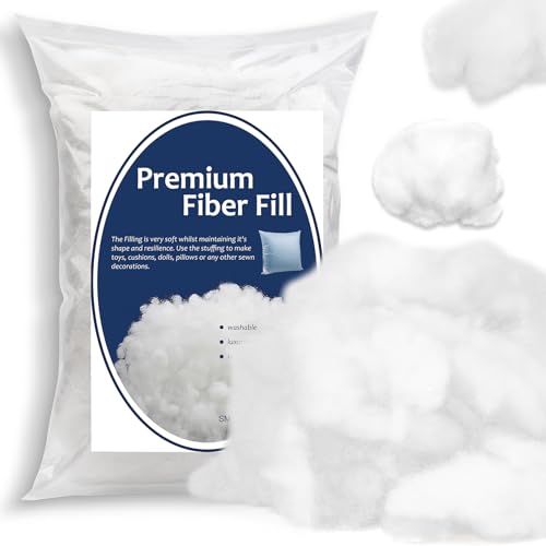 Bupete 2.6lb/1200g Polyfill Stuffing, (3.5oz~2.6lb) Pillow Stuffing, Stuffing for Pillows, Stuffing for Stuffed Animal Crafts, Polyester, Fiber Fill, Polyester Fiberfill Stuffing, Cushions Stuffing