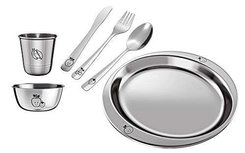 Conjunto Infantil, Frutas, 6 peças, Inox, Euro