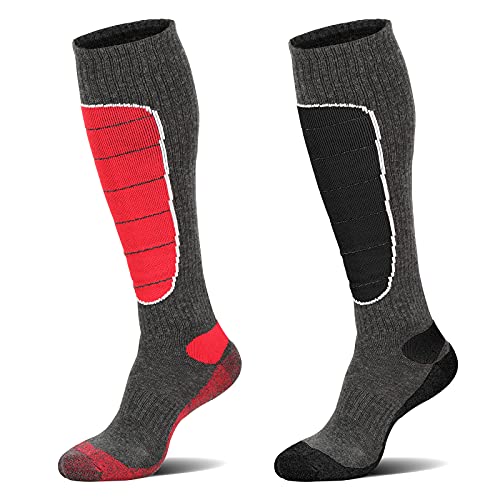Hylaea Merino Wool Ski Socks, Cold Weather Socks for Snowboarding, Snow, Winter, Thermal Knee
