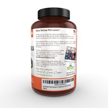 Omega 3 Fish Oil For Dogs, 250 Softgel Pills, 1000 Mg Epa Dha Dog Fish Oil Pet Supplement For Joint Support Arthritis Pain Relief, Allergy Itch, Shedding, Healthy Coat, Dry Itching Skin, Hot Spot, Usa #TOP2