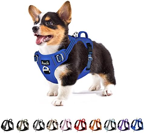Eyein No Pull Dog Harness Medium, Comfortable Heavy Duty Pet Vest Harness, Front Clip Easy Control Puppy Harness with Soft Padded Handle Reflective for Outdoor Training Walking
