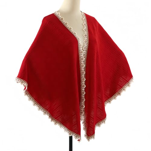 Rungion Women's Soft Cashmere Knitted Sweater Shawl Wraps Button Scarf Poncho for Autumn/Winter Travel Shoulder Cape3