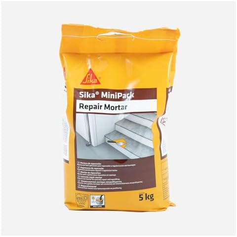 SIKA - Minipack Mortero de Reparación - Gris - listo para su uso - reforzado con microfibras sintéticas para reparar - regenerar reperfilado y regularización de superficies de hormigón - 5 kg