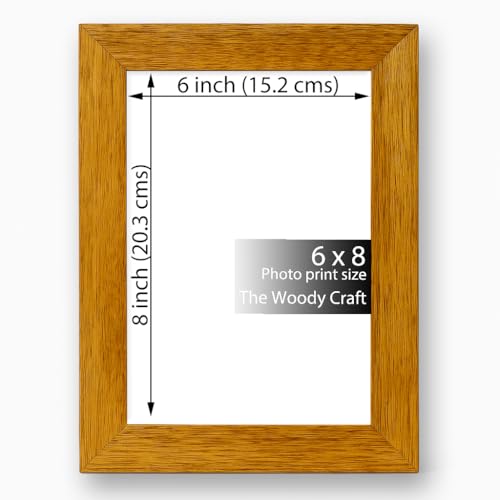 Image of Photo Frame 6x8 inch | Table Photo Frame For Wall | Wooden Frame With A Bold Modern Look | Ideal Mothers Day Photo Frames for Bedroom, Office, Livingroom and Home Decor