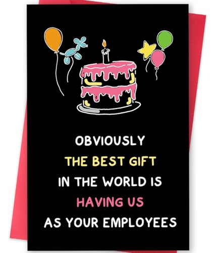 MOROLURU Funny Birthday Card for Boss