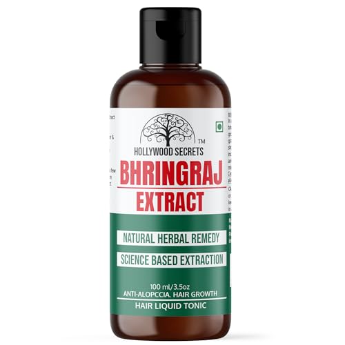 Hollywood Secrets Pure 85% Bhringraj Liquid Botanical Extract 100ml | Cosmetic-Grade Herbal Extract for DIY Skincare & Haircare Formulations