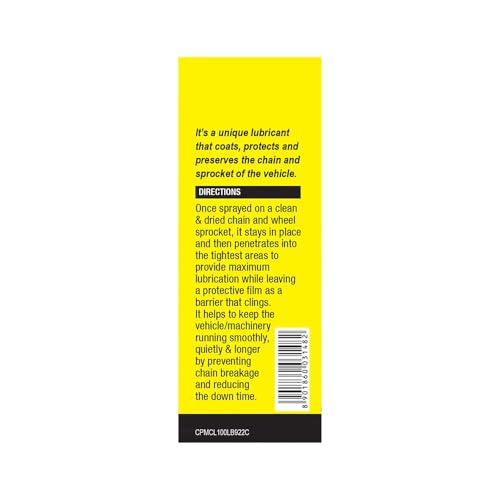 Image of Motomax Chain Lube Aerosol Spray 100 ml, Pack of 2 |Provides Lubrication and corrosion protection of Chain & sprockets for Bikes, Motorbikes, Cars| Avoid Sling Off & Prevent Chain breakage