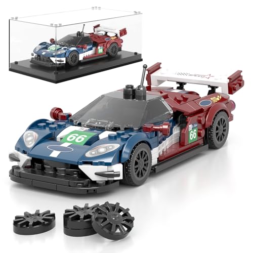 Mould King 27103 Tech Speed Champion Auto Bloques de construcción Endurance Coche Deportivo Bloques de sujeción Coche de Carreras Juguete de Construcción con Vitrina Acrílico Modelo Coche para