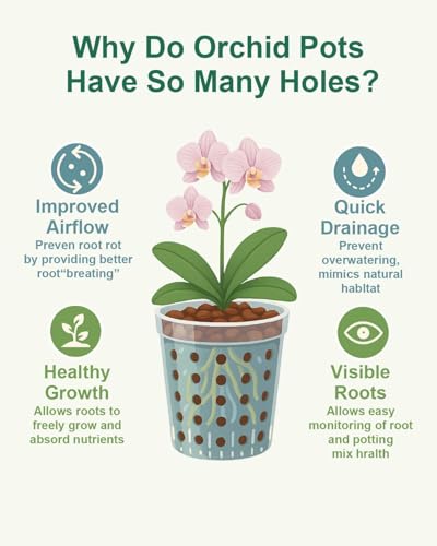 vensovo 4 Inch Terracotta Orchid Pots with Holes and Saucers - 6 Pcs Small Clay Planters for Repotting, Terra Cotta Pot for Plants Indoor and Outdoor Promotes Air Circulation