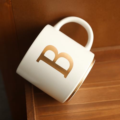 COLLECTIVE HOME - Monogram Ceramic Mugs, 15 oz Golden Initial Coffee Cups, Elegant Alphabet Tea Mugs, Elegant Personalized Mug with Gift Box, Unique Mug with Double Side Capital Letter (B) by COLLECTIVE HOME - Used condition - Image 7