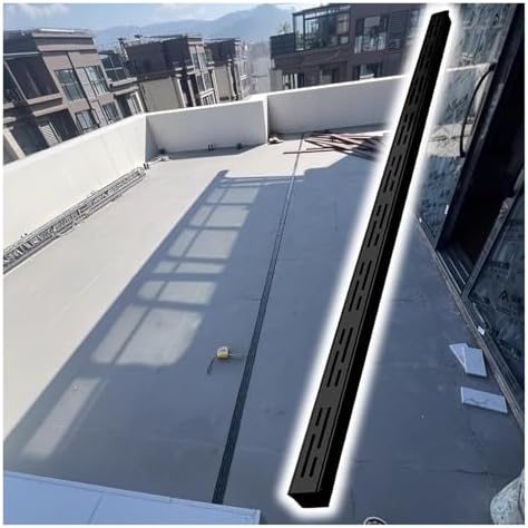 2-in Slim Channel Drain Kit, 2m Stainless Steel Linear Shower Drain for Driveway & Pool Deck, Jointable Grate Pipe & Sewer Cover, Efficient Water Drainage Solution