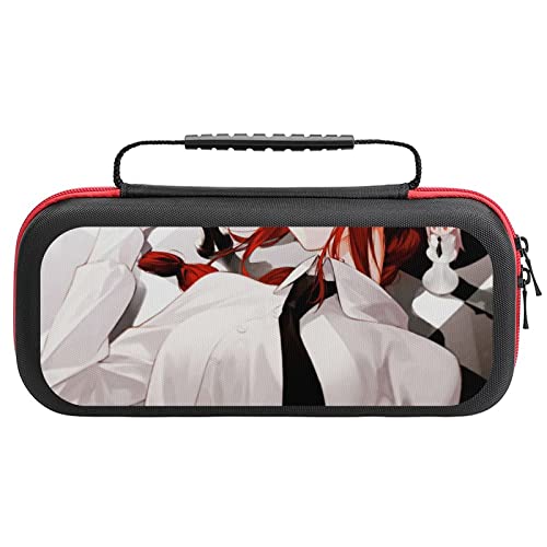 Switch ケース マキマ チェンソーマン 薄型 スイッチ ケース 可愛い スイッチ専用ケース 大容量 Switchカバー Switch専用キャリーケース 持ち手付き スイッチポーチ 衝撃吸収 収納バッグ スイッチカバー Joy-Con 収納ケース 20