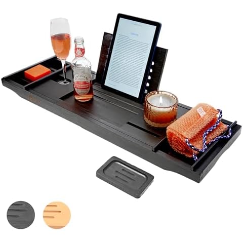 Luxury Bathtub Caddy Tray with Accessories Cover