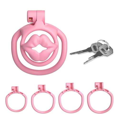 Genérico Jaula compacta Multifuncional Transpirable para Hombres, diseño Desmontable, Compatible con 4 tamaños de anillo-ESRZ16 (Rosa)