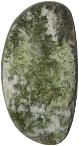 Demantoid garnet cabochon, 47x26x3 mm