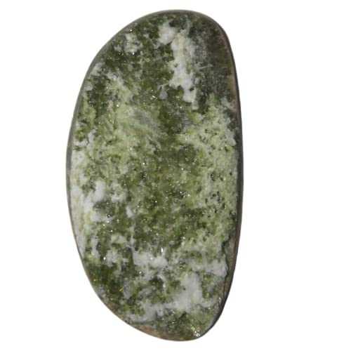 Demantoid garnet cabochon, 47x26x3 mm