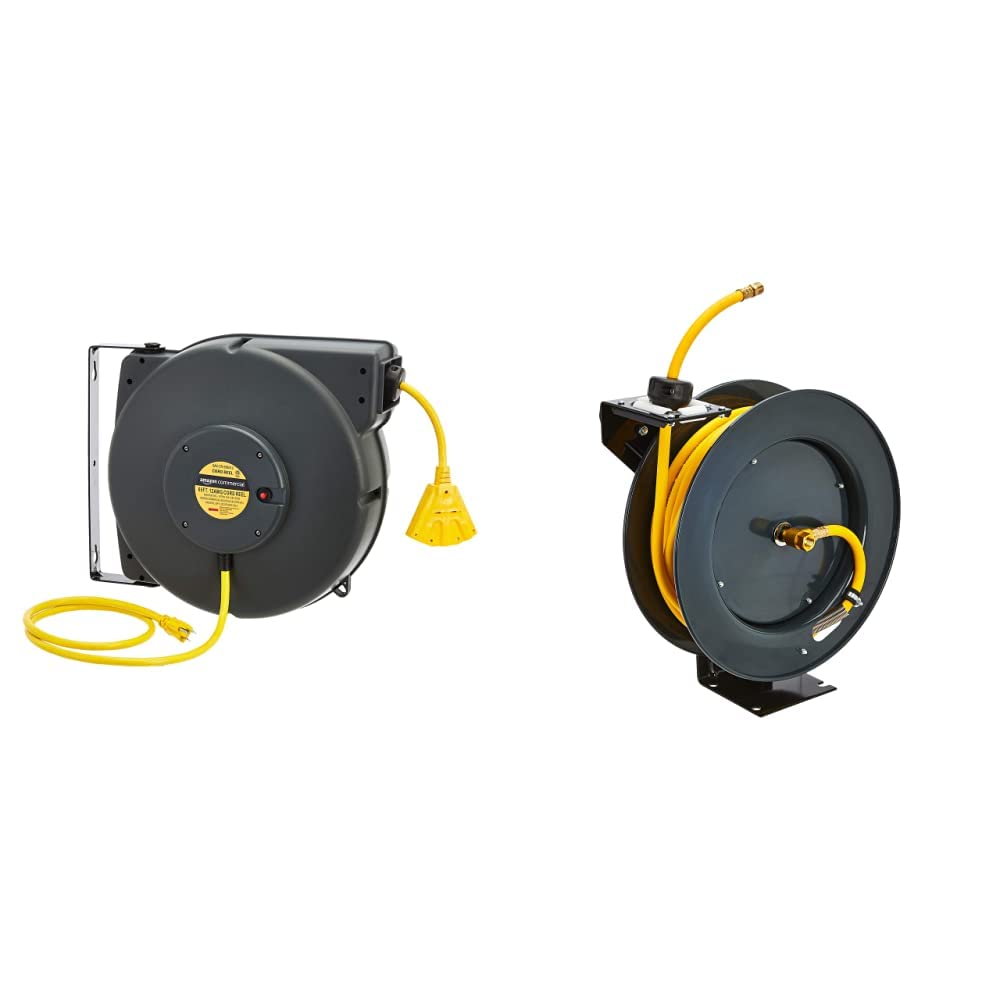 Extension Cord & Air Tool Hose Reel Water Retractable