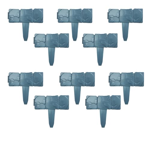 ISTA Palisade Beetumrandung 2,5 m (10 Stück) – Grau, Rasenkante, Beeteinfassung