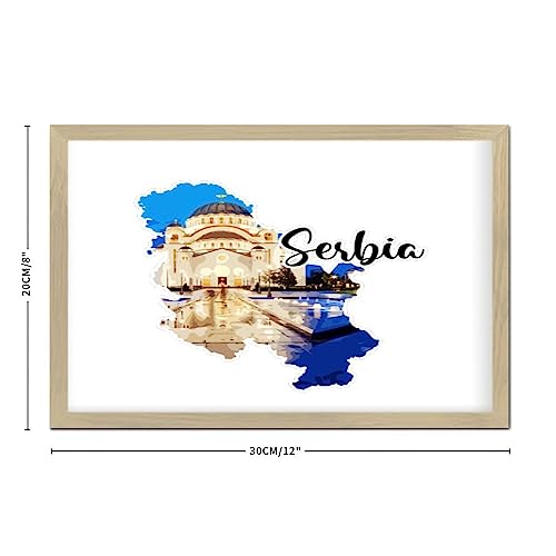 Panneau de table mural en bois rustique déco fenêtre multicolore 20x30 cm - 4