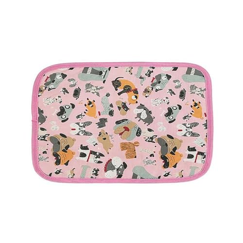 Tapis pour animaux chauffant et durable à 3 niveaux de température rose S - 2