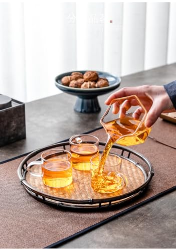 Image of Liang baobao Espresso Cups Set, Espresso Shot Glasses Mugs Small Tea Cups 4.5oz, Clear Glass with Handles for Cappuccino Coffee Tea (4)