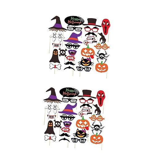 Accesorios de cabina de fotos Gadpiparty con 52 piezas variadas para fiesta de Halloween 2